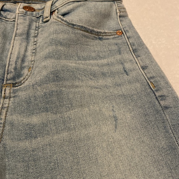 LOFT Size 2 High Waist Skinny Slim Pockets Light Blue Distressed Blue Jeans - Picture 8 of 14